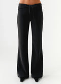 Houston Tie Front Pants - Black