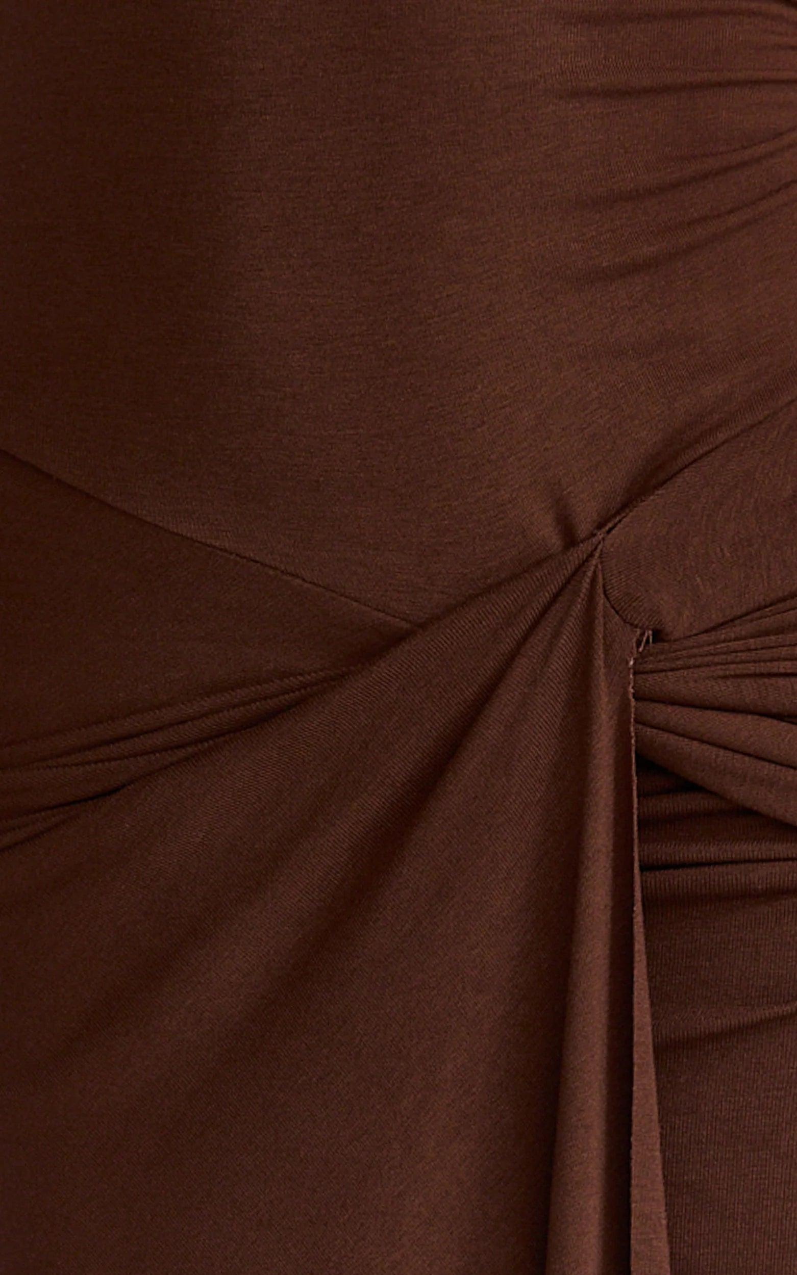 Rosalie Mini Dress - Tie Front Bodycon Wrap Dress in Chocolate