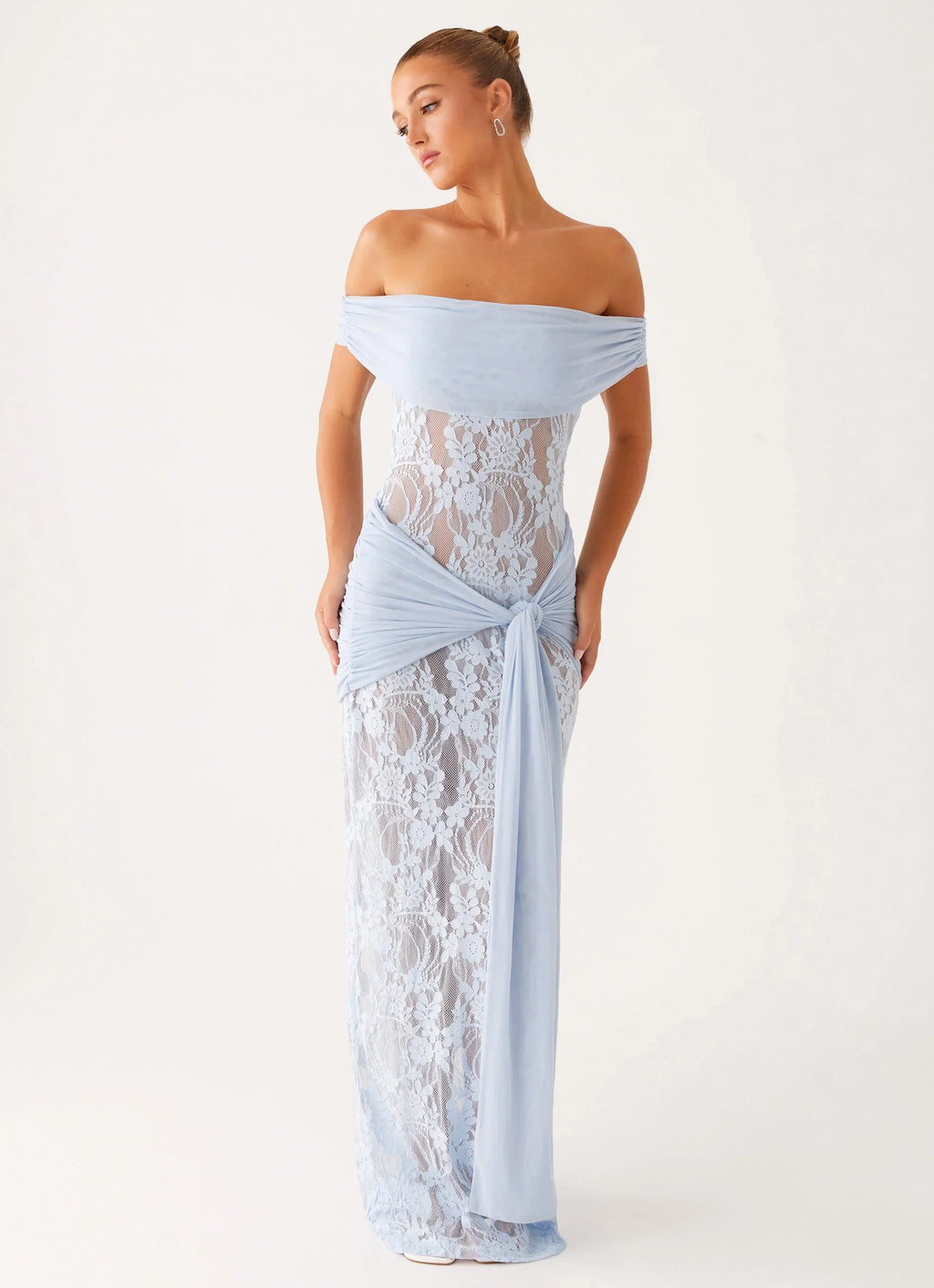 Gracie Twist Maxi Dress - Blue