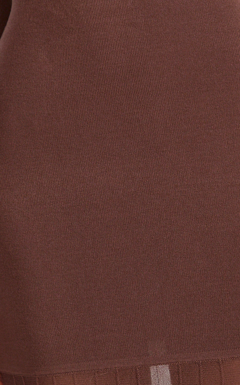 Delphine Maxi Dress - Long Sleeve Knit Sheer Pleated Skirt Maxi Dress in Chocolate