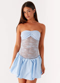 Safina Bubble Mini Dress - Blue