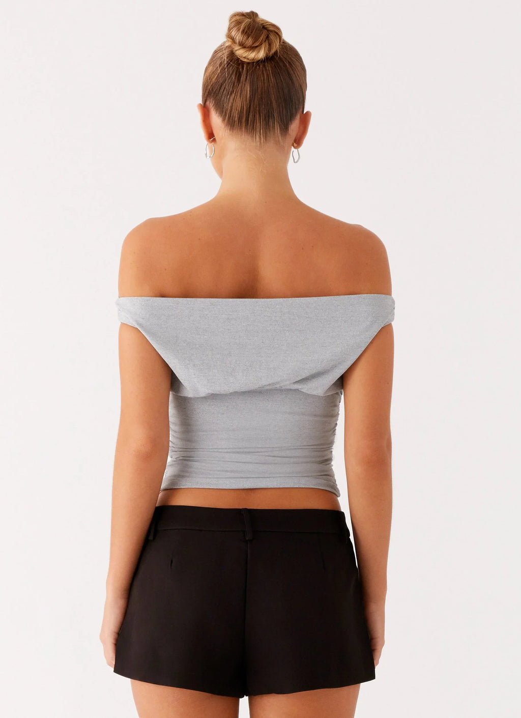 Reva Off Shoulder Top - Grey