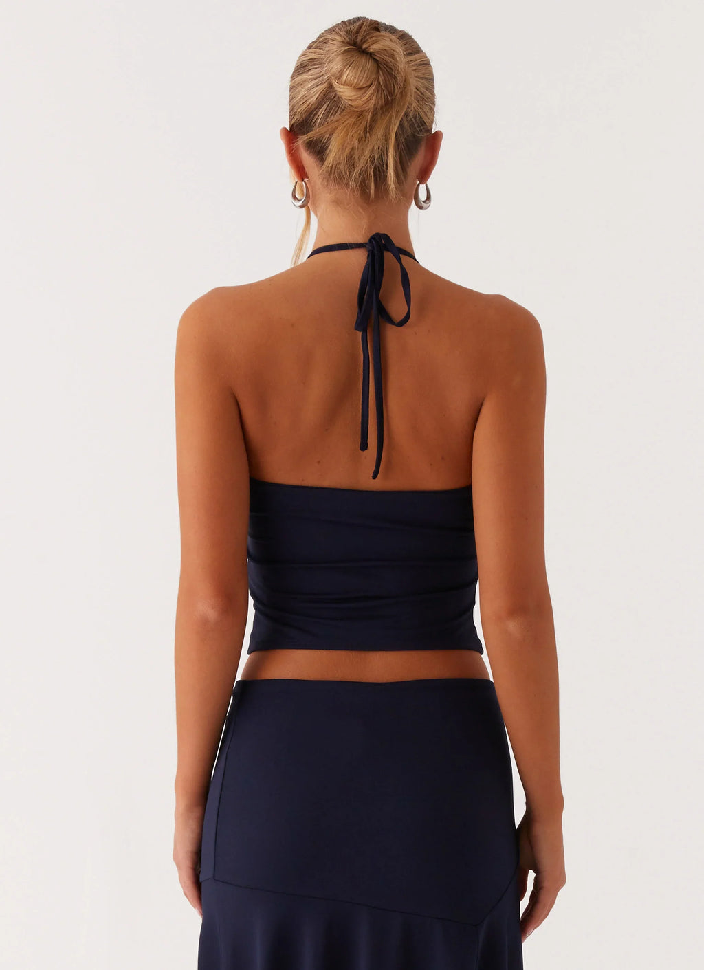Paris Nights Halter Top - Navy
