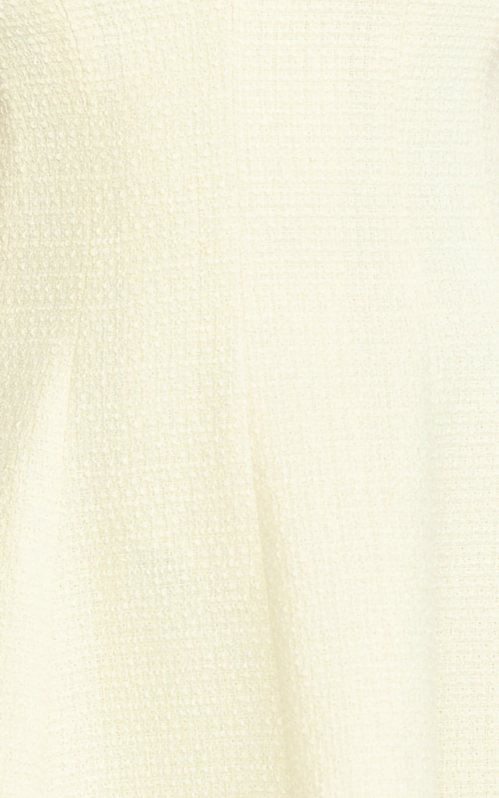 Nelson Mini Dress - Low Cut Boucle Fit & Flare Mini Dress in Cream