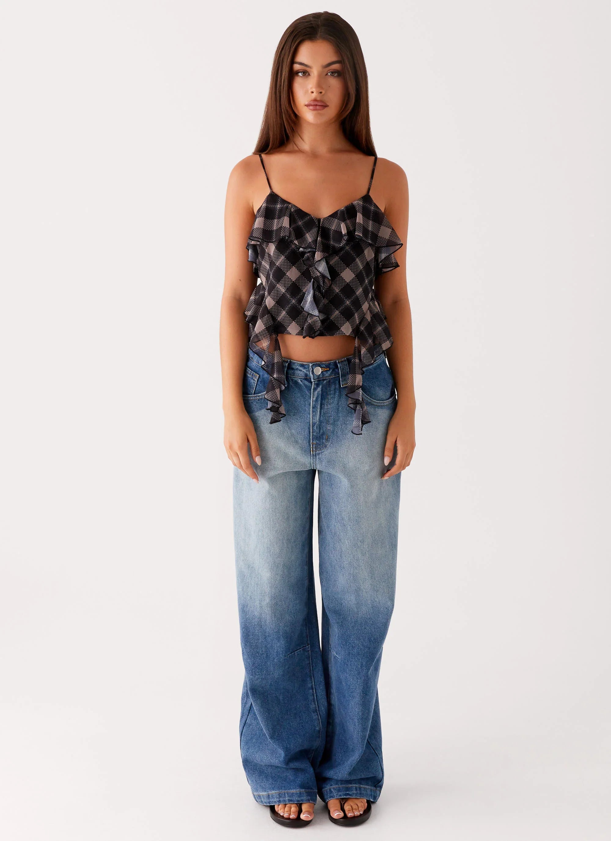 Midwest Low Rise Denim Jeans - Powder Wash Blue
