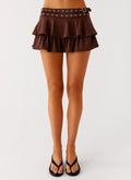 Prologue Belt Mini Skort - Chocolate