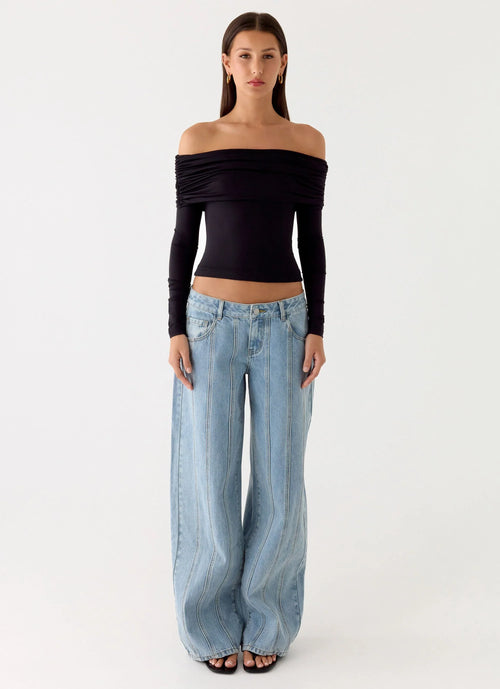 Better Now Long Sleeve Top - Black