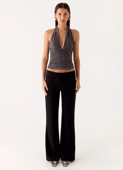 Aylssa Halter Top - Ash