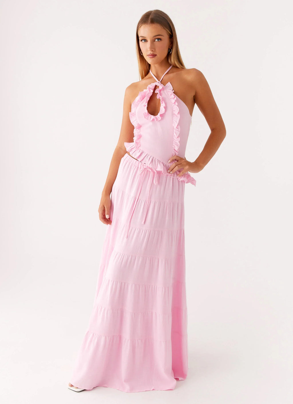 Mariella Linen Top - Pink