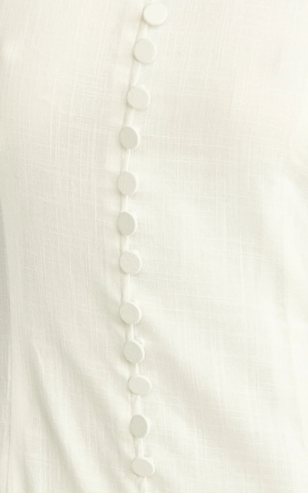 Cortez Maxi Dress - Square Neck Button Down Dropped Waist Dress in White