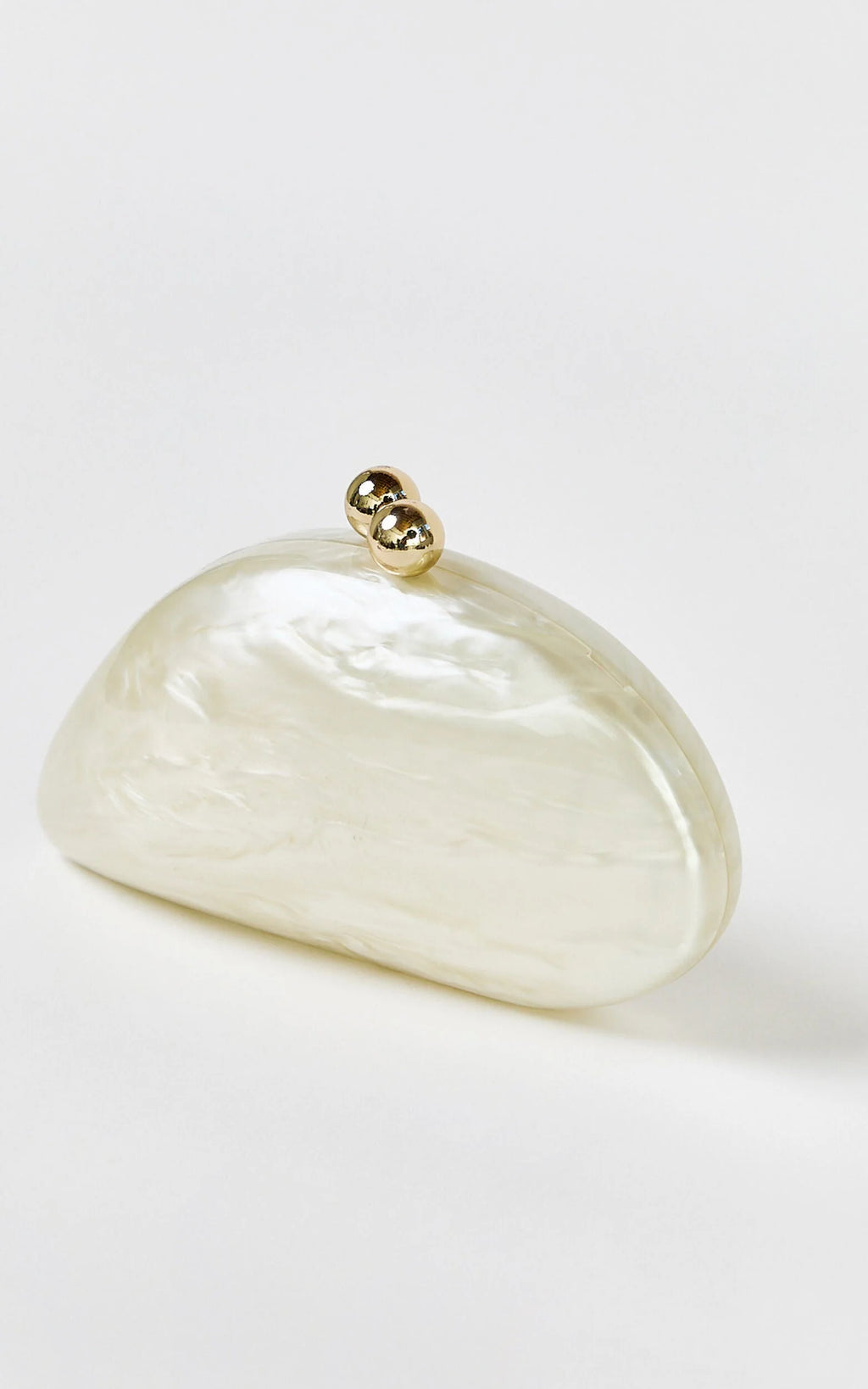 Nami  Clutch Bag in Pearl