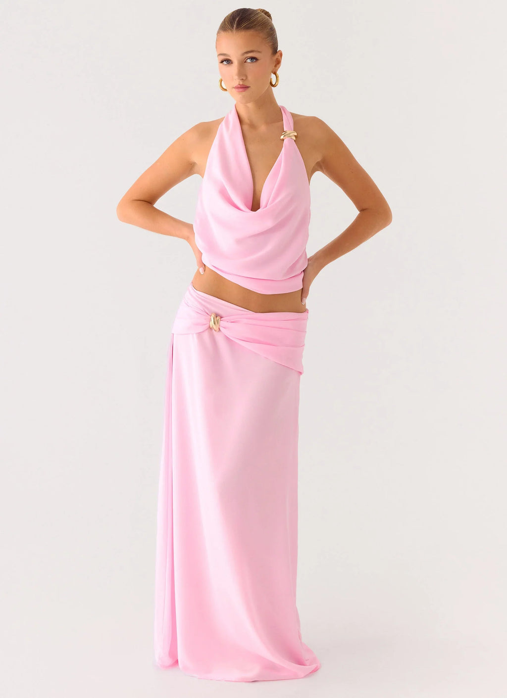 Anuhea Cowl Top - Pink