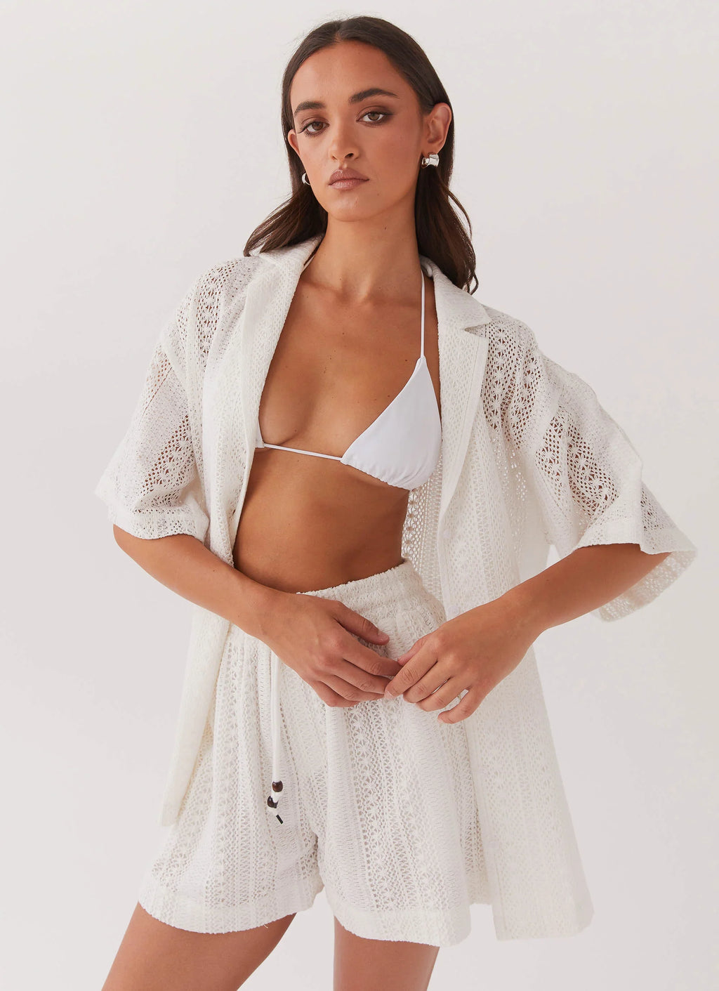 Sun Catcher Knit Shorts - Ivory