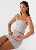 Eliana Crop Top - Grey