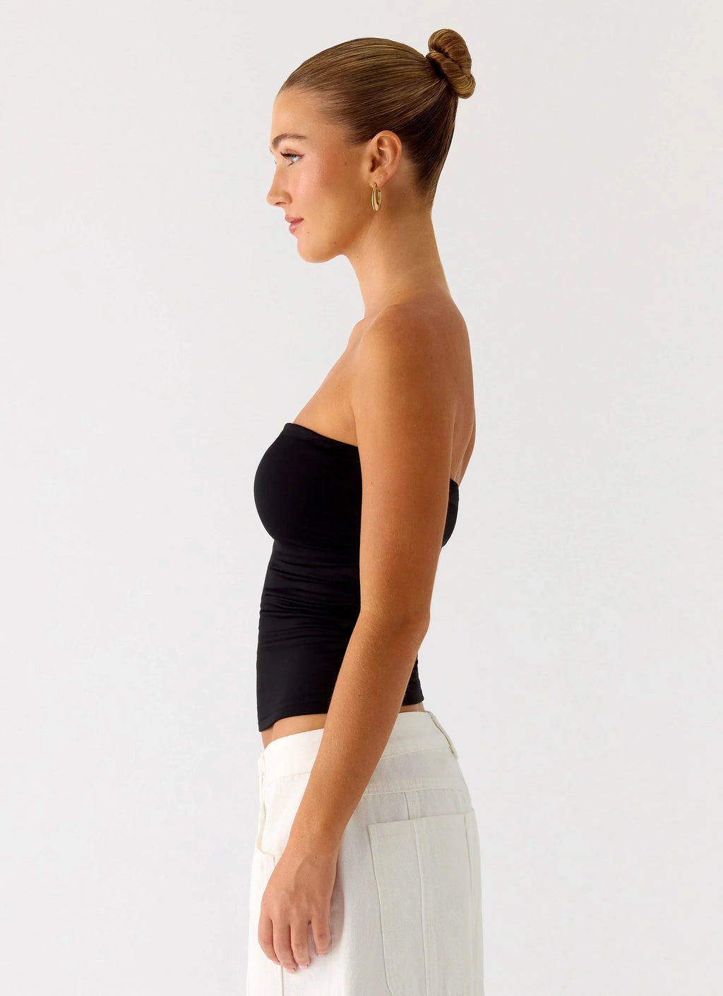 Adrienna Strapless Top - Black