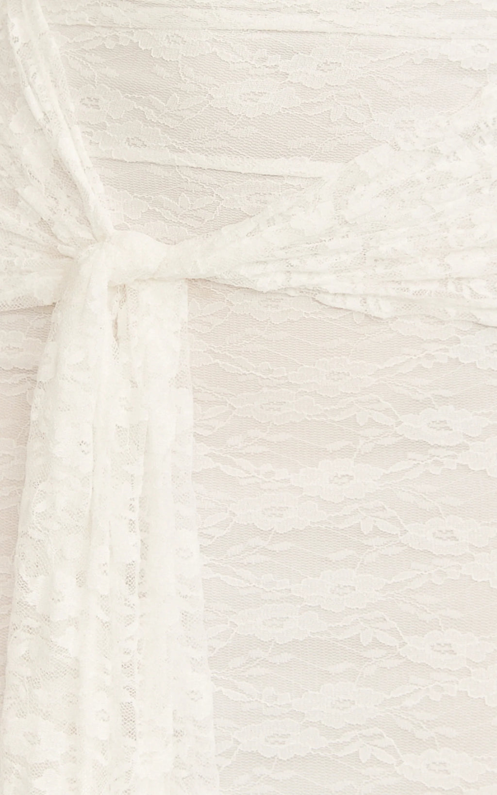 Melville Maxi Dress - Off Shoulder Long Sleeve Lace Dress in White