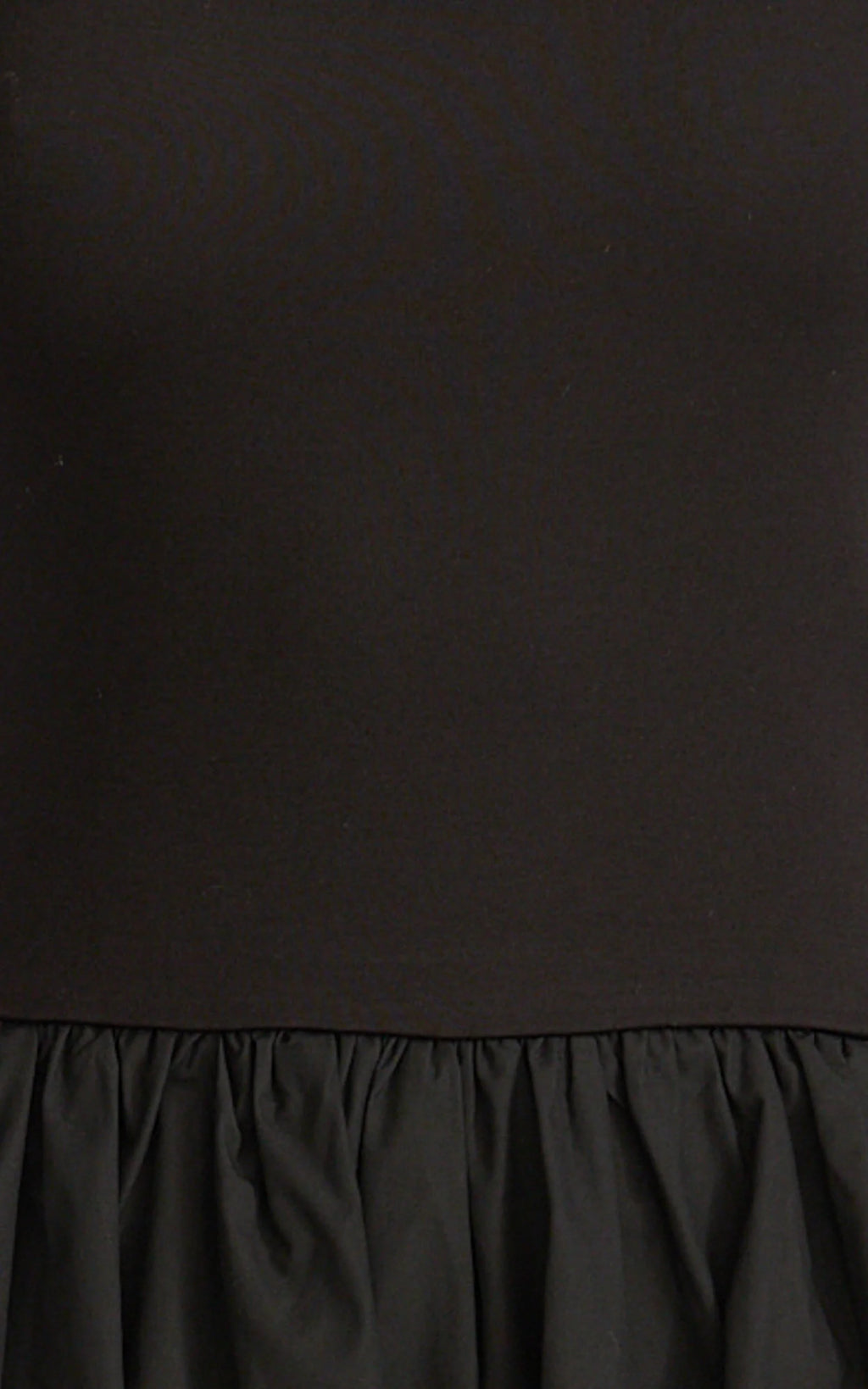 Jhamie Midi Dress - One Shoulder Contrast Skirt Dress in Black
