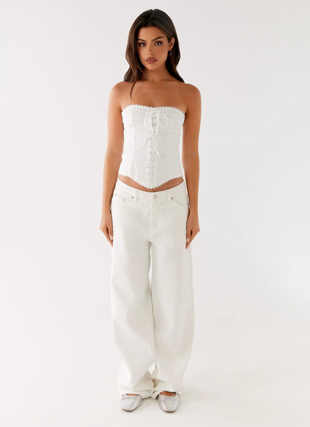 Tory Bustier Top - Ivory