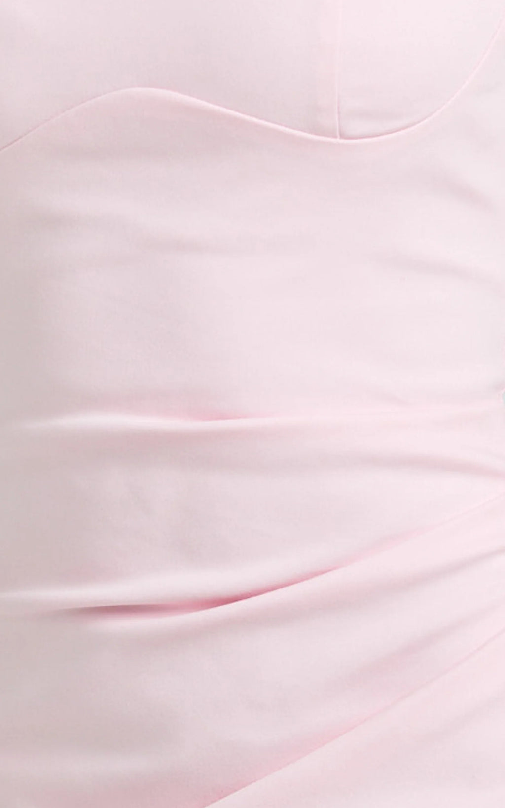 Benita Midi Dress - Scoop Neck Ruched Fitted Dress in Pink