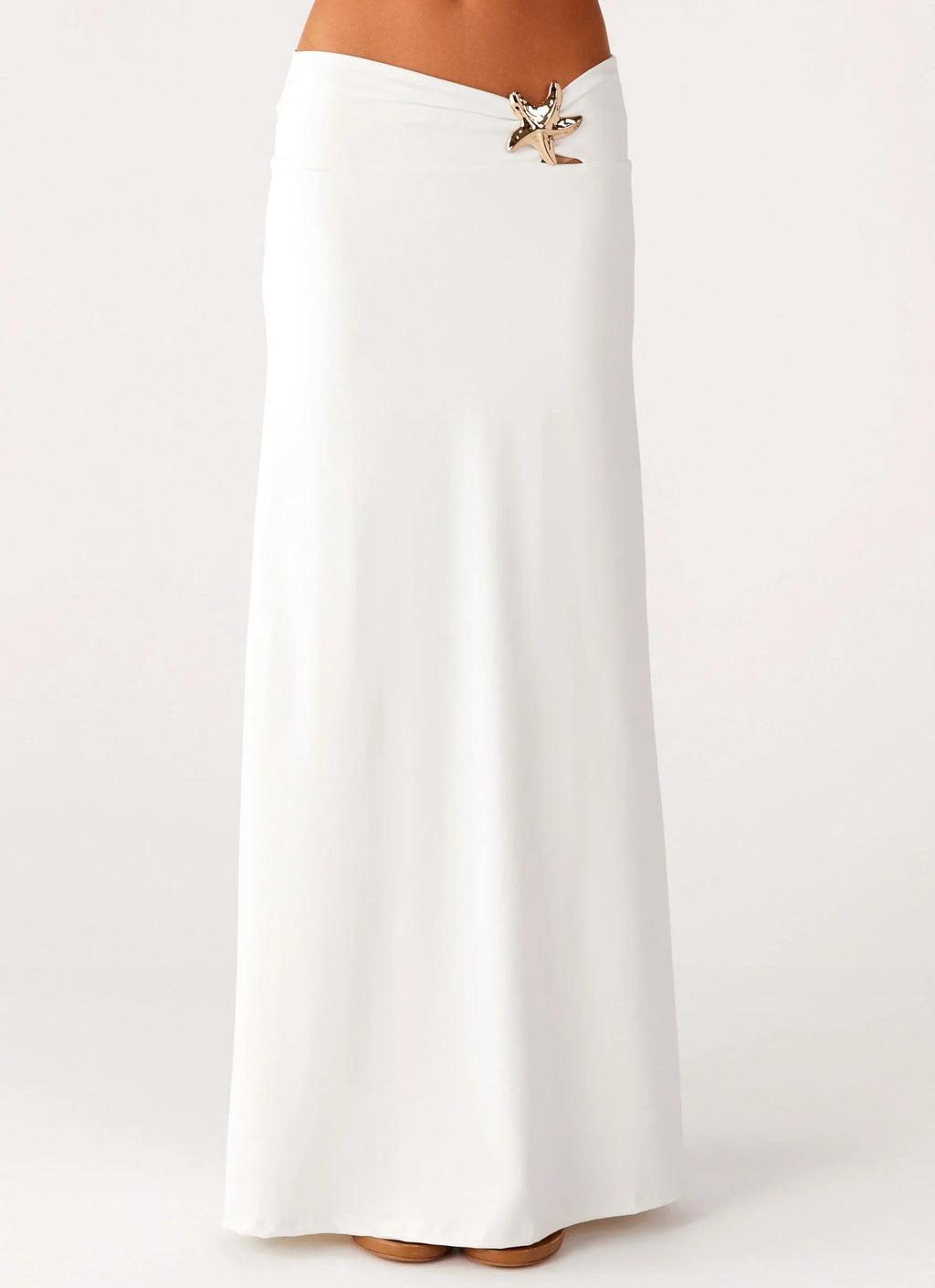 Shoreline Glow Maxi Skirt - Off White