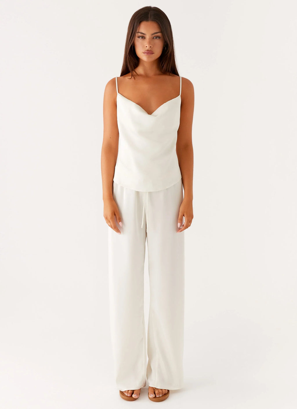 Kaia Cowl Neck Top - Butter