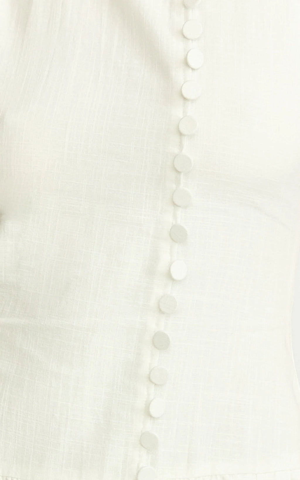 Cortez Mini Dress - High Neck Button Down Dress in White